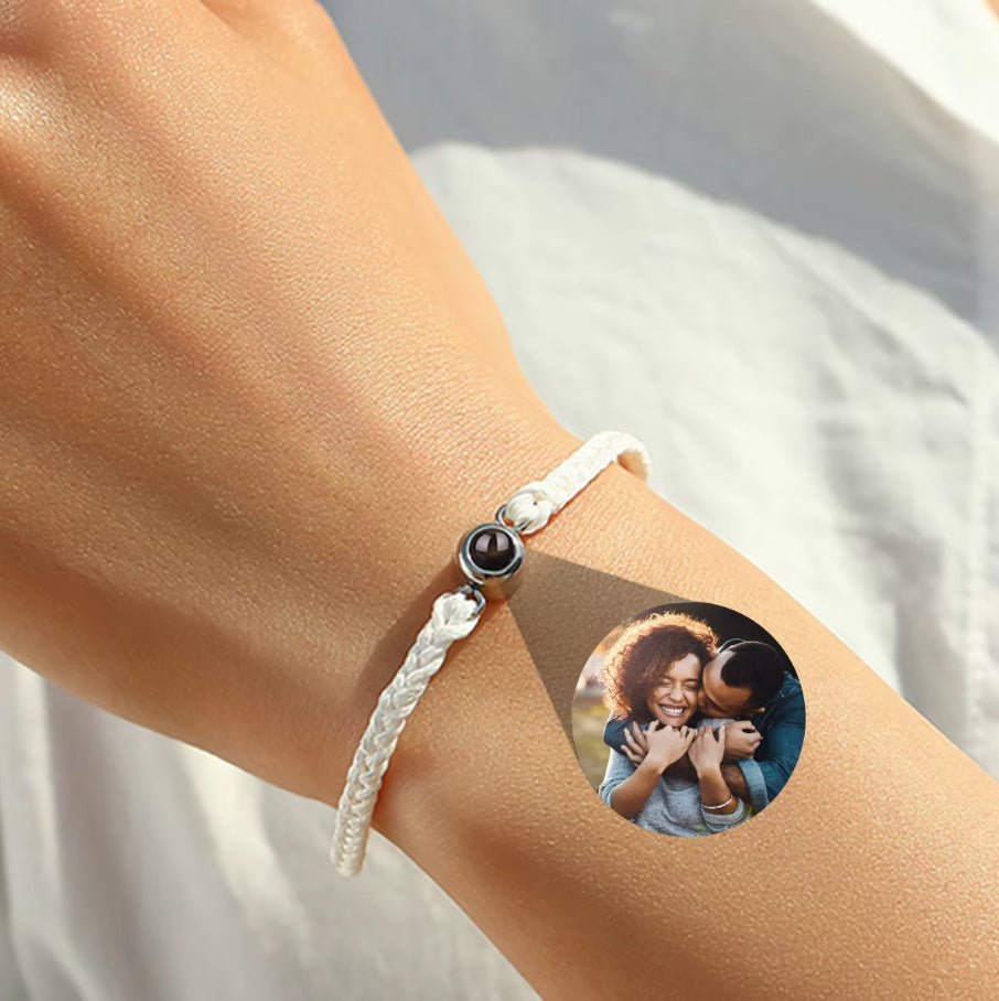 Braided Bracelet - Personalized Photo Projection - Multiple Options Available