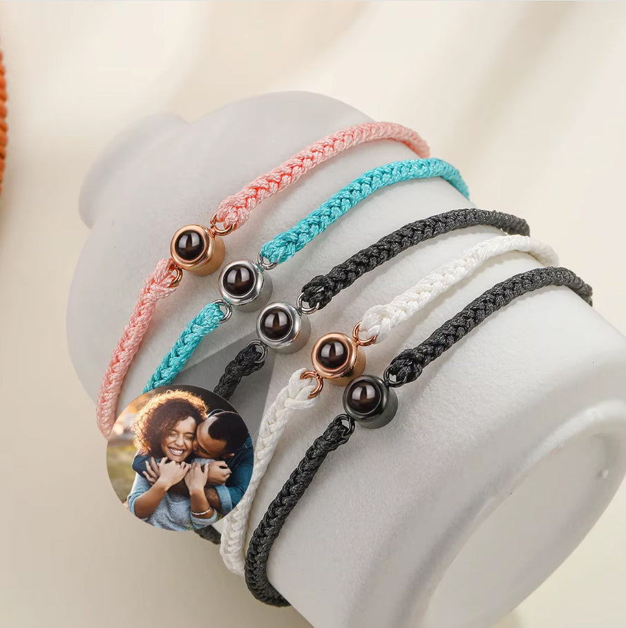 Braided Bracelet - Personalized Photo Projection - Multiple Options Available