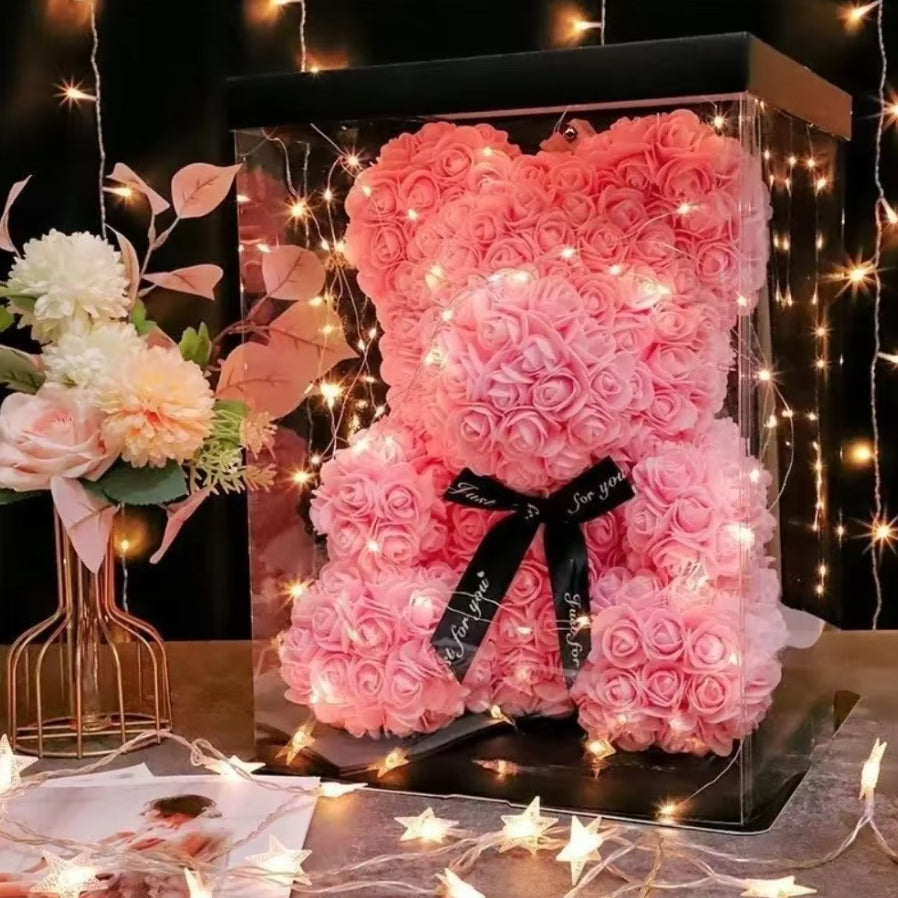 Box Teddy Rosa - Púrpura