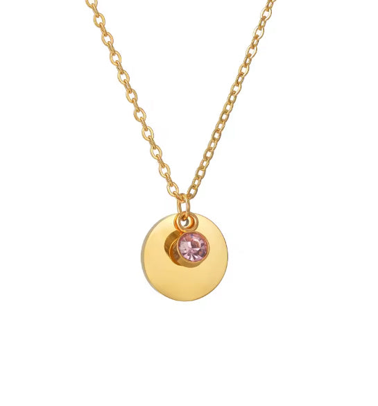 Caja para collar con medalla grabada y bola de amor - Rojo