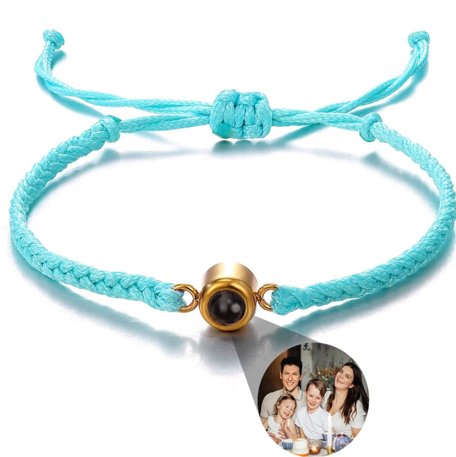 Braided Bracelet - Personalized Photo Projection - Multiple Options Available