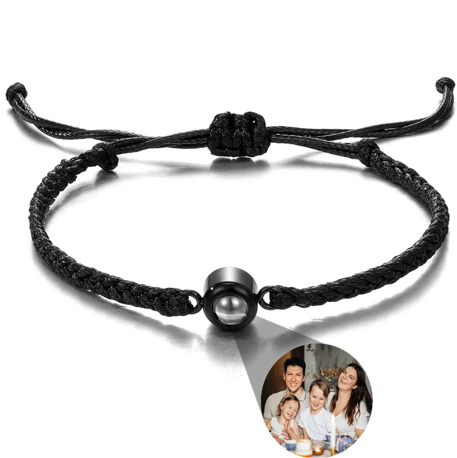 Braided Bracelet - Personalized Photo Projection - Multiple Options Available