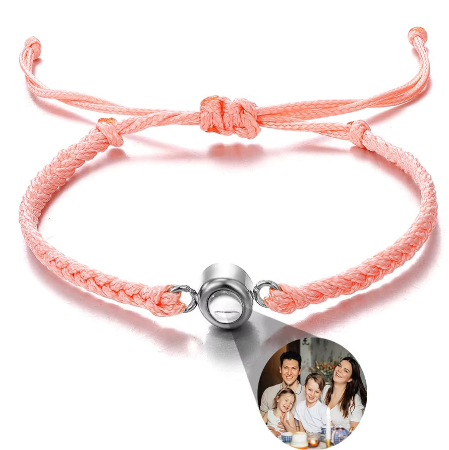 Braided Bracelet - Personalized Photo Projection - Multiple Options Available