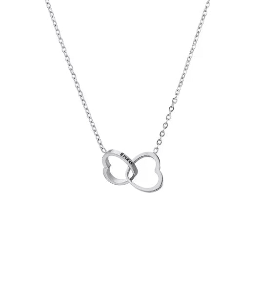 Collar de Corazón Grabado Personalizado - Caja Oso y Rosa Eterna - Rosa