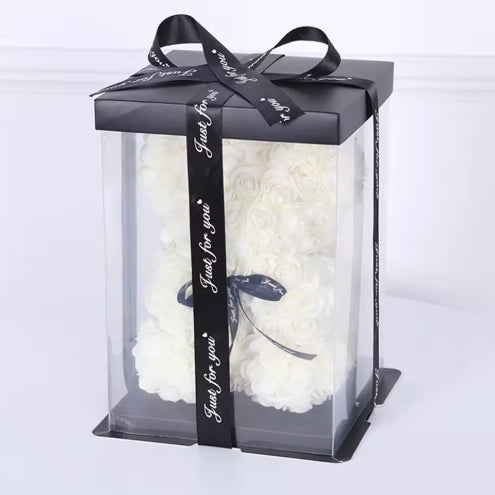 Box Teddy Rosa - Blanco