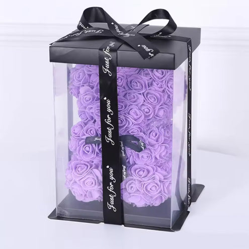 Box Teddy Rosa - Púrpura